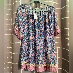 Feminine floral Cynthia Rowley top new with tags